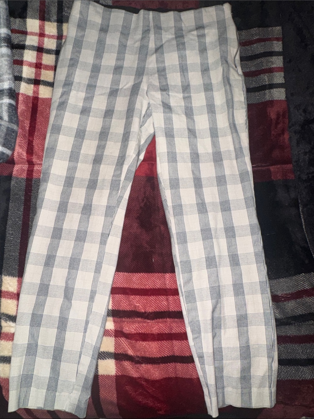 a new day Light Blue and White Plaid Chinos